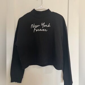 Zara cropped NY sweatshirt